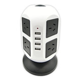 Prolongador Torre 8 Tomas + 4 Usb Carga Rapida 2mts Cable