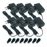 10 Fonte Eletrônica 12v 5a 60w Bivolt + Plug P4 Fêmea Brinde