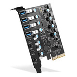 Tarjeta Pcie Usb Yeeliya De 8 Puertos, 10 Gbps De Ancho De B