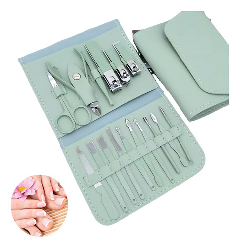 Kit Manicura Pedicura 16 Piezas Acero Inoxidable Pies Manos