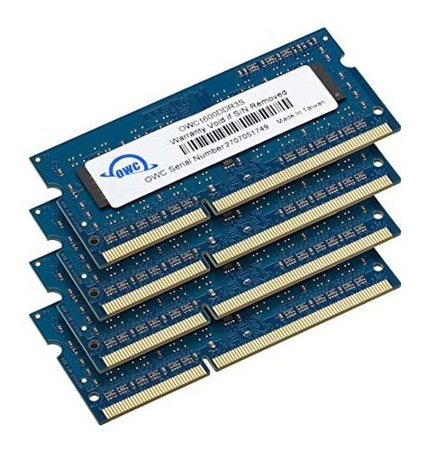 Módulos De Memoria Owc 32gb (4 X 8gb) Pc12800 Ddr3l