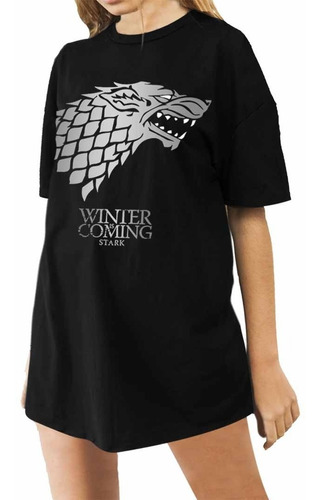 Remeron Mujer Game Of Thrones Stark Lobo Escudo Remera