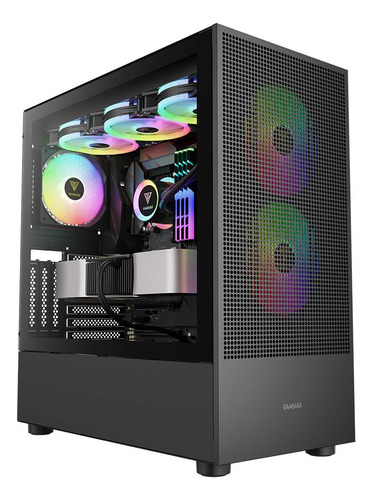 Gabinete Gamer 3 Fans Talos E3 Mesh Elite Preto Gamdias