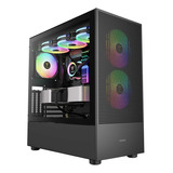 Gabinete Gamer 3 Fans Talos E3 Mesh Elite Preto Gamdias