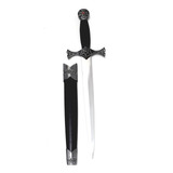 Espada Mini Adaga Medieval Pedra Vermelha 40cm Coleção Aço