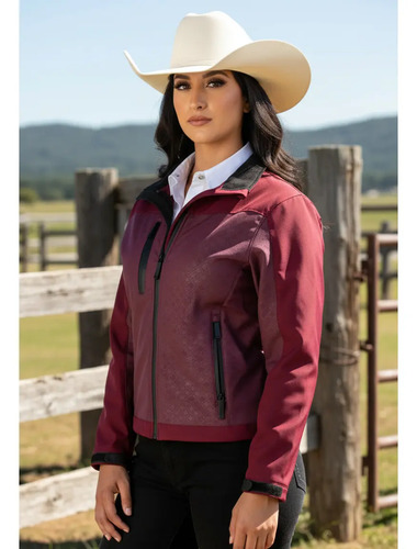 Chamarra Spandex Dama Forjado Gloss Oxblood\u002Fwine Wjk917-fg29 | Meses sin interés