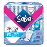 Paquete De Protectores Saba Diarios Delicate Largos 90 Unida