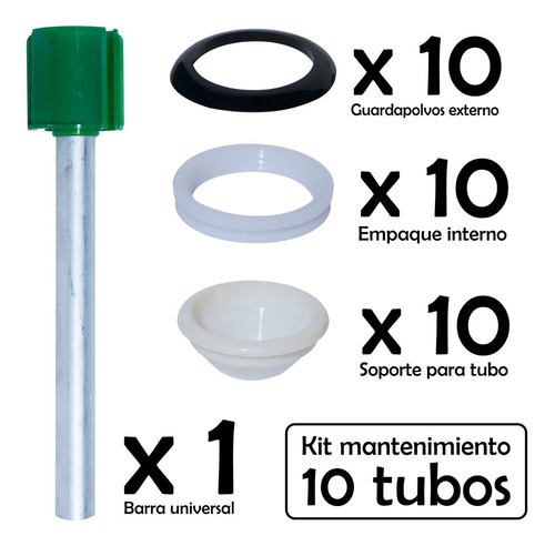 Kit De Mantenimiento Para Calentador Solar De 10 Tubos
