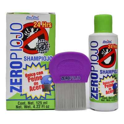 Shampoo Elimina Piojos Ladillas Con Peine De Acero Zeropiojo | MercadoLibre