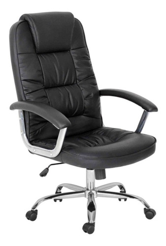 Sillon Pc Ejecutivo Respaldo Alto Apoyabrazos  Base Cromada