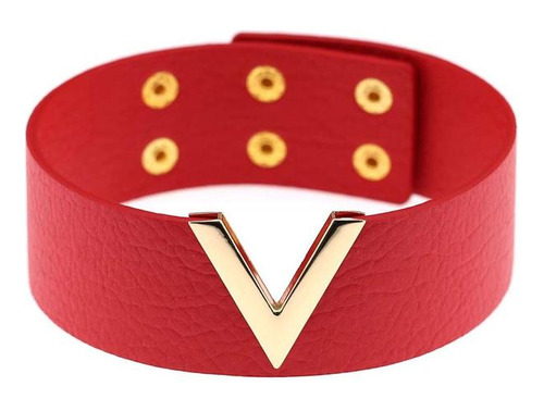 Kmvexo-collar De Cuero Para Hombre Y Mujer, Garganp019 Red