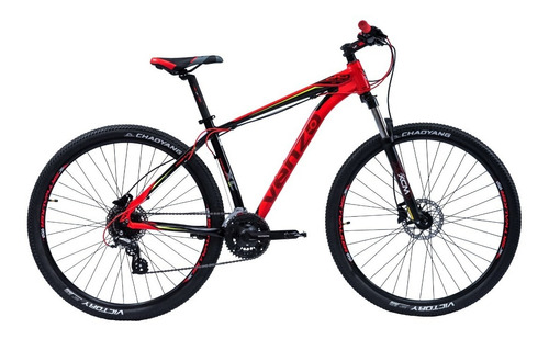 Mountain Bike Venzo Primal Xc  2021 R29 Xl 24v Frenos De Disco Hidráulico Cambios Sensah Mx8 Color Negro/rojo/amarillo  