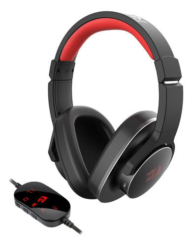 Headset Gamer 7.1 Redragon Europe H720 Usb Cor Preto Luz Nt