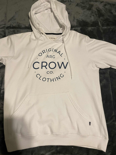 Buzo Crow Blanco De Hombre Talle M