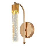 Arandela Tubular Led 5w 3000k  Dourado