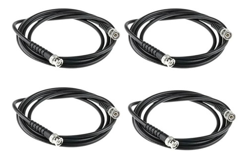 Pack X4 Unidades, Cable Patchcord Bnc De 1 Metro