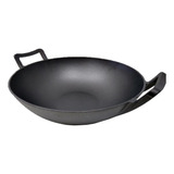 Wok Hierro Fundido C/ Asas Cocina 36cm Parrilla Horno Brasas