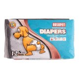 Pañal Perro Pequeño Desechable X12un Talla S Hushpet Diapers