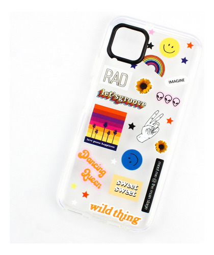 Funda Stickers Emoji Estampas Diseño Moda Huawei P40 Lite