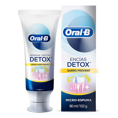 Pasta Dental Oral-B Encías Detox Sarro Prevent con Flúor, 1 Unidad de 80 ml | MercadoLibre