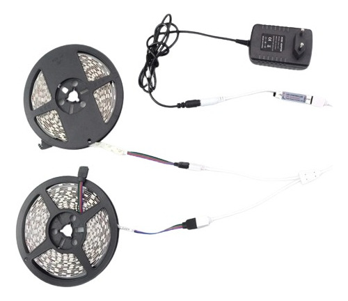 Kit Cinta Led Rgb 10mts Secuencial Adaptador 12v 5a Control 