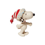 Figurina Miniatura De Snoopy Gorro Navideño, 3 Pulgada...