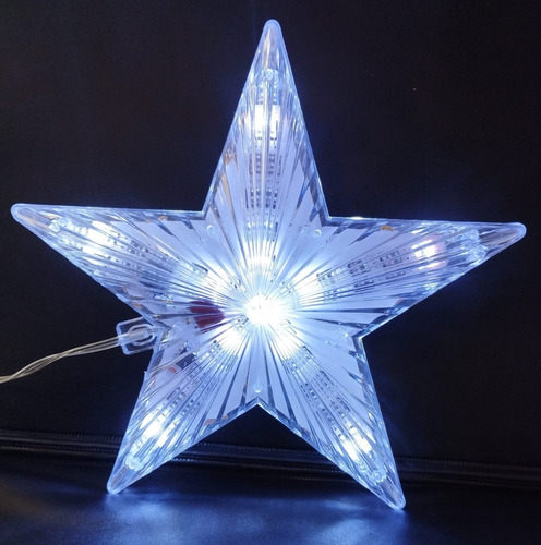 Estrela Ponteira De Led Médio Pisca 22cm Bivolt