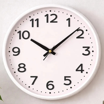 Reloj De Pared Moderno Números Grandes Relieve 30cm Blanco | MercadoLibre