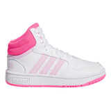 Tenis Para Mujer adidas Hoops 3.0 Mid Color Blanco/rosa - Adulto 4.5 Mx