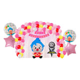 Kit Decoracion Fiesta Cumpleaños Globos Plim Plim Niña 83 Pz