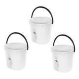 3 Pack Cubeta Rígida 13l Color Blanco