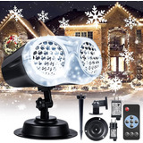 * Lámpara De Navidad Proyector Copo De Nieve Holográfico 3d