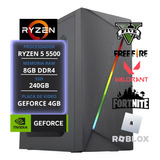 Pc Gamer Ryzen 5 5500 8gb Ssd 240gb Geforce 4gb Ref Lvl 1