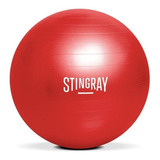 Pelota Stingray 65cm Pilates Yoga Ejercicio Con Bomba Color Rojo