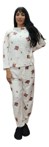Pijama Dama Mujer Peluche Polar Suavecito Bianca Sheli 2166i