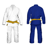 Kimono Juvenil Standart Judô E Jiu-jitsu. Branco, Azul, Rosa