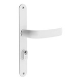 Fechadura 3f Porta Aluminio Estreita Espelho 522/116 Branco Cor Cromado