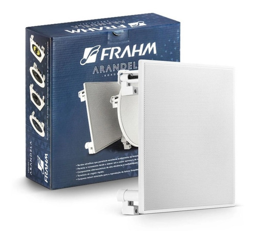 Arandela Quadrada Frahm 6'' 70w Borderless Caixa Embutir Cor Branco