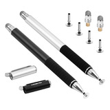 Pen Stylus Meko Universal/precisión 2en1/2pcs/black+silver