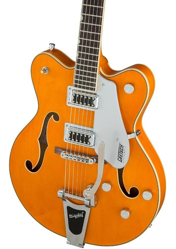 Guitarra Eléctrica Gretsch G5422t Electromatic Hollow Color Naranja Orientación De La Mano Diestro