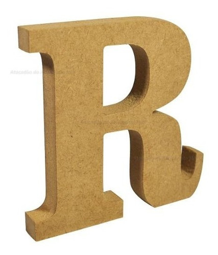 Letra R Mdf 15mm Por 12cm De Altura Madeira