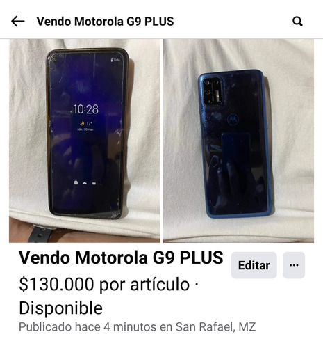 Celular Motorola G9 Plus