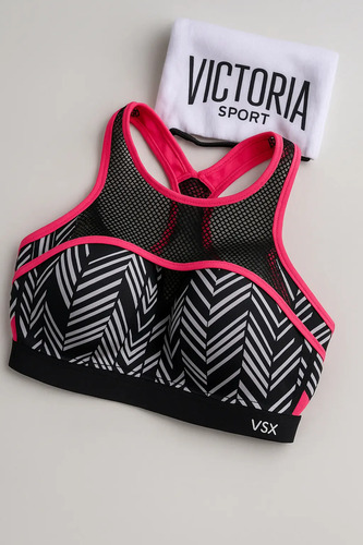Bra Deportivo Victoria´s Secret Rosa Y Negro