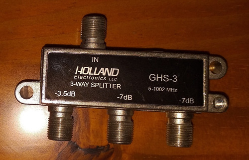 Derivador Splitter De Señal Coaxil 3 Salidas Holland Ghs-3