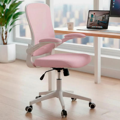 Magma Life Silla de Escritorio Premium Ergonómica Cosmo Silla de Oficina con Reclinación Altura Ajustable Desplazamiento Suave Sin Ruido de Alta Densidad y Resistente (Rosa) | Envío gratis