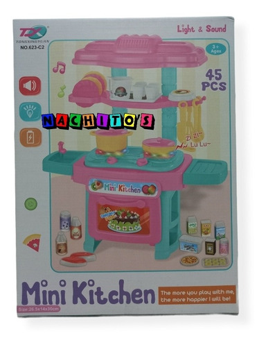 Mini Cocina Para Niñas Con Utensilios Luz Y Sonido. Minikitc