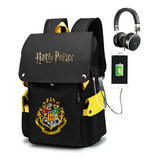 Mochila Escolar De Harry Potter Grande Bolsa Carga Usb