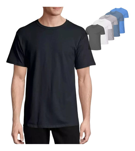 5pcs Hombres De Secado Rápido Crew Neck T-shirts