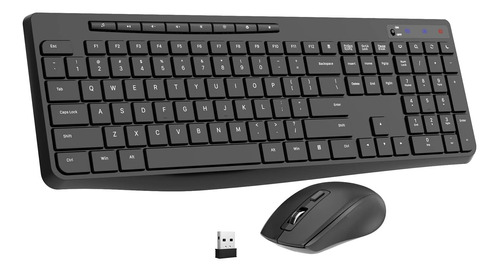 Combo De Teclado Y Mouse Inalámbricos, Mouse Ergonómico 