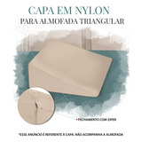 Capa Travesseiro Encosto Triângular Ziper Nylon Impermeável